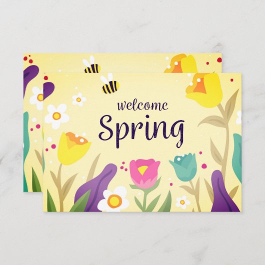 ようこそ春フローラ エンクロージャーカード (正面/裏面)