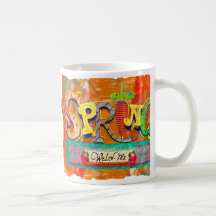 ようこそ春 コーヒーマグカップ