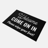 ようこそ来オンインカスタム屋外敷物 ドアマット (アングル)