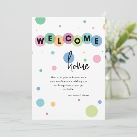 ようこそ水玉模様グリーティングカード カード (スタンド正面)