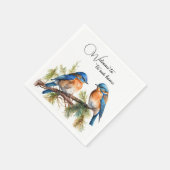 ようこそ水色ブルーバードの松 スタンダードカクテルナプキン (角)