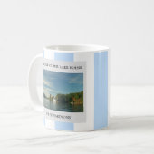 ようこそ湖の家の家族名写真 コーヒーマグカップ (正面左)