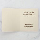 ようこそ湖ホワイトエグレットフォトレイクサイドゲスト サンキューカード (内部)