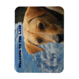 ようこそ湖ラブラドール マグネット