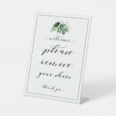 ようこそ熱帯のサインを取り除いてください 台座サイン (正面)