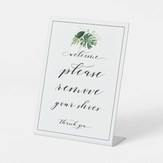 ようこそ熱帯のサインを取り除いてください 台座サイン (正面)