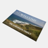 ようこそ熱帯海ビーチUSVIパーソナライズ ドアマット (アングル)