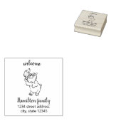 ようこそ独自の差出人住所を作成 ラバースタンプ (押印)