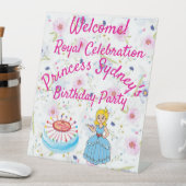 ようこそ王室のお祝いプリンセス誕生日 台座サイン (インサイチュ)