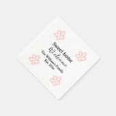 ようこそ甘い家を追加する家族の名前の年Est。文字 スタンダードカクテルナプキン (角)