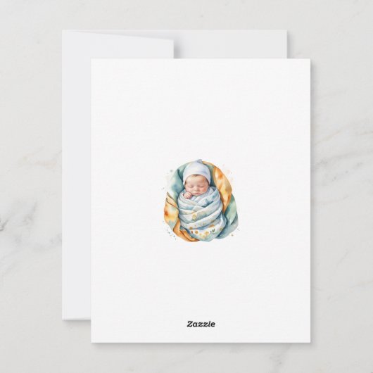 ようこそ生まれたばかりの男の赤ちゃんおめでとう シーズンカード (裏面)