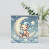 ようこそ男の赤ちゃんのお知らせ 招待状 (スタンド正面)