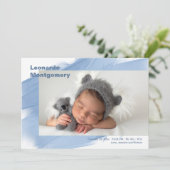 ようこそ男の赤ちゃんのフォトバースアナウンス 案内状 (スタンド正面)