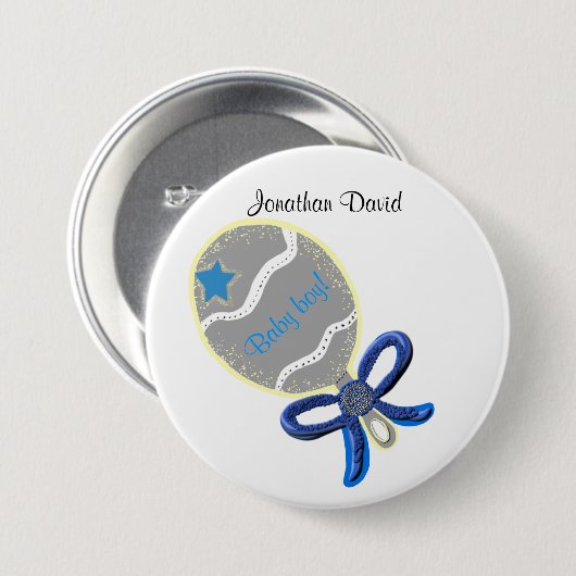 ようこそ男の赤ちゃんボタン 缶バッジ (正面&裏面)