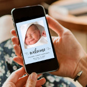 ようこそ男の赤ちゃん写真の誕生発表 案内状