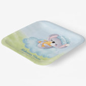 ようこそ男の赤ちゃん紙プレート ペーパープレート (傾斜あり)