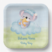 ようこそ男の赤ちゃん紙プレート ペーパープレート (正面)