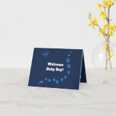 ようこそ男の赤ちゃん カード (黄色い花)