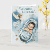 ようこそ男の赤ちゃん カード (黄色い花)