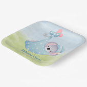 ようこそ男の赤ちゃん ペーパープレート (傾斜あり)