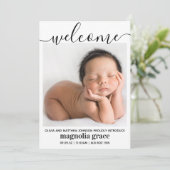 ようこそ男女兼用フォト統計誕生 案内状 (スタンド正面)