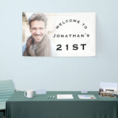 ようこそ男性21歳の誕生日パーティーフォトオーバーレイBan 横断幕 (トレードショー)