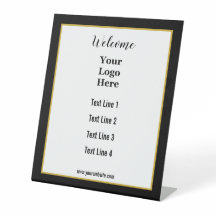 ようこそ白黒と金ゴールドあなたのロゴ