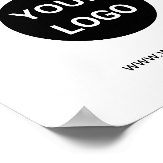 ようこそ白黒ビジネスロゴWebサイト ポスター (角)