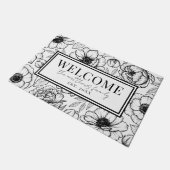 ようこそ白黒名 ドアマット (アングル)