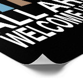 ようこそ皆さん歓迎 ポスター (角)