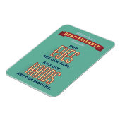 ようこそ私たちのろうフレンドリー教室へ。 マグネット (左側)