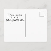 ようこそ私たちのキャビンBlackbird写真野生動物 ポストカード (裏面)