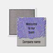 ようこそ私たちのチーム芸術的パープルグレーデザイン マグネット (正面/裏面)