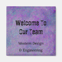 ようこそ私たちのチームPurple抽象芸術従業員