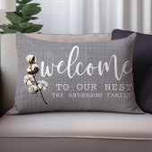 ようこそ私たちのネストファームハウスコットン素朴カスタム ランバークッション