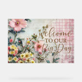 ようこそ私たちのビッグデイ引用文アクリルの看板 アクリルサイン (正面)