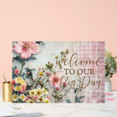 ようこそ私たちのビッグデイ引用文アクリルの看板 アクリルサイン (ウェディング)