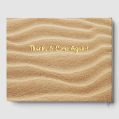 ようこそ私たちのビーチハウスゲストブック ゲストブック (裏面)