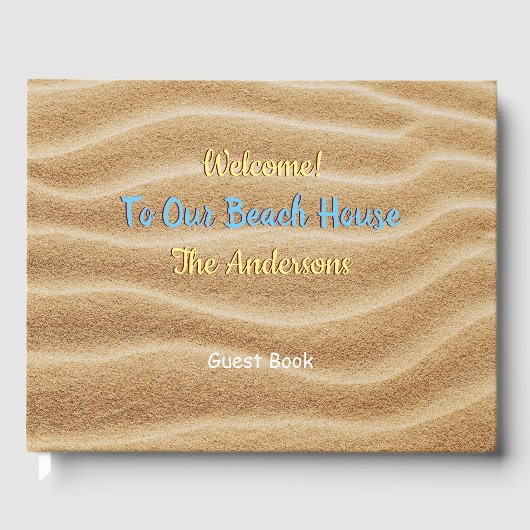 ようこそ私たちのビーチハウスゲストブック ゲストブック (正面)