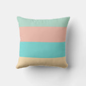 ようこそ私たちのビーチハウスストライプの装飾用クッション クッション (裏面)