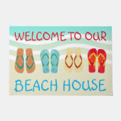 ようこそ私たちのビーチハウスドアマット ドアマット (正面)