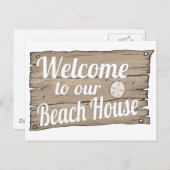 ようこそ私たちのビーチハウス ポストカード (正面/裏面)