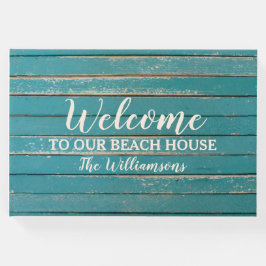 ようこそ私たちのビーチレイクハウスウ素朴ッド ゲストブック