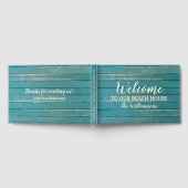 ようこそ私たちのビーチレイクハウスウ素朴ッド ゲストブック (全面)