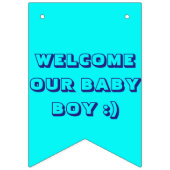 ようこそ私たちのベビーアゲハチョウパーティーバンティンバナー バンティングフラッグ (第2の旗)