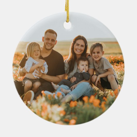 ようこそ私たちのホーム2フォトファームハウススタイルOrna セラミックオーナメント (裏面)