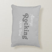 ようこそ私たちのポーチ/いつもの/グレー/ アクセントクッション (裏面(縦))