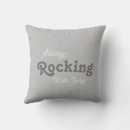 ようこそ私たちのポーチ/いつもの/グレー/ クッション