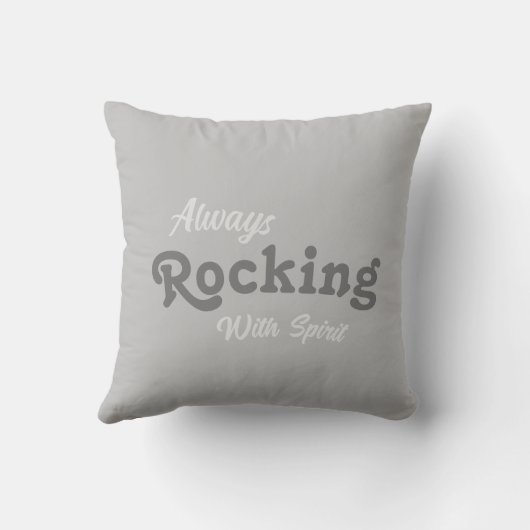 ようこそ私たちのポーチ/いつもの/グレー/ クッション (裏面)