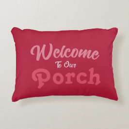 ようこそ私たちのポーチ/いつもの/バレンタイン/ アクセントクッション